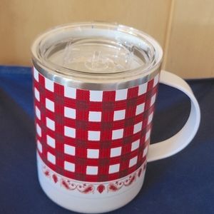 Stainless steel coffee mug with cover